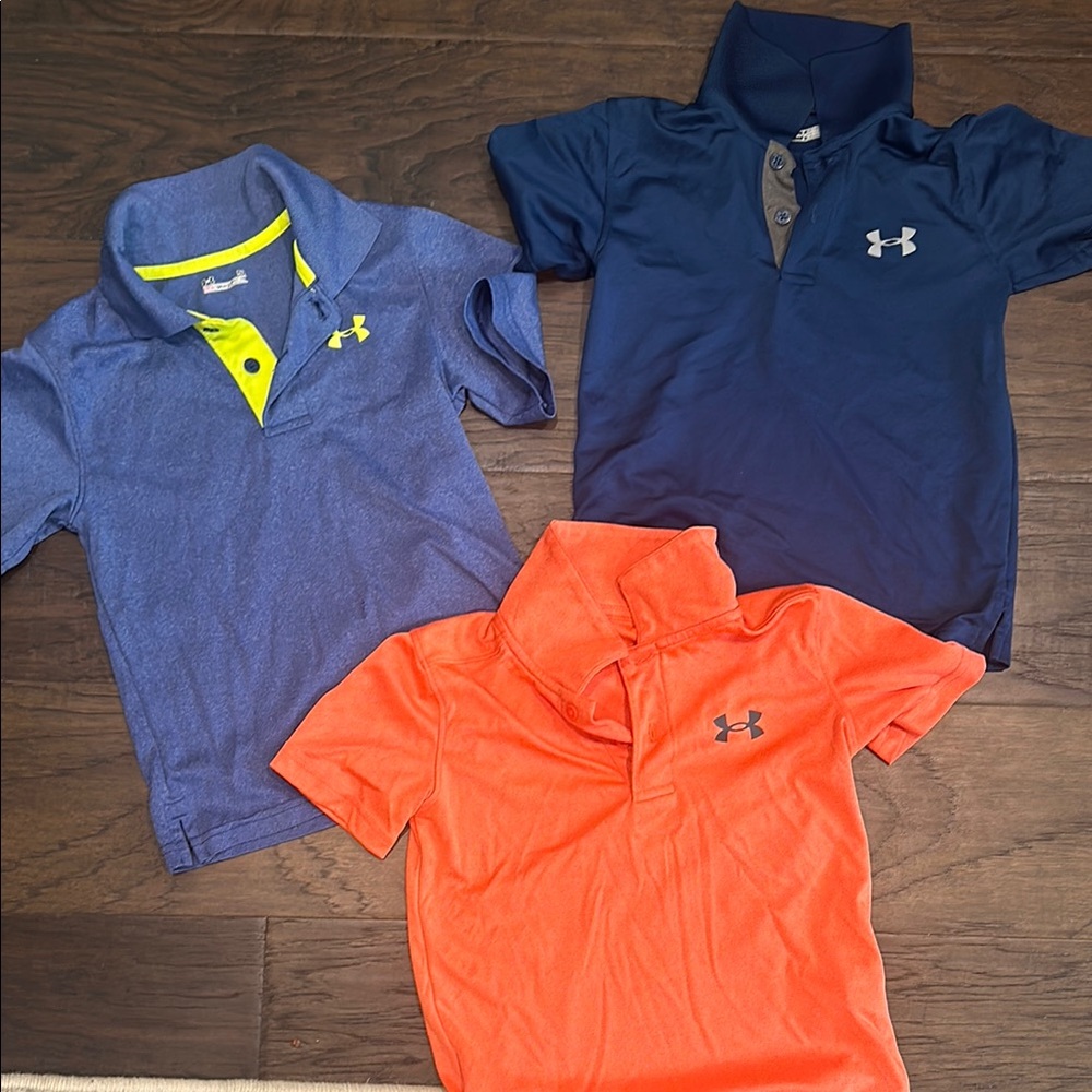 Under Armour Kids Polo Shirt - Blue, Orange, Navy